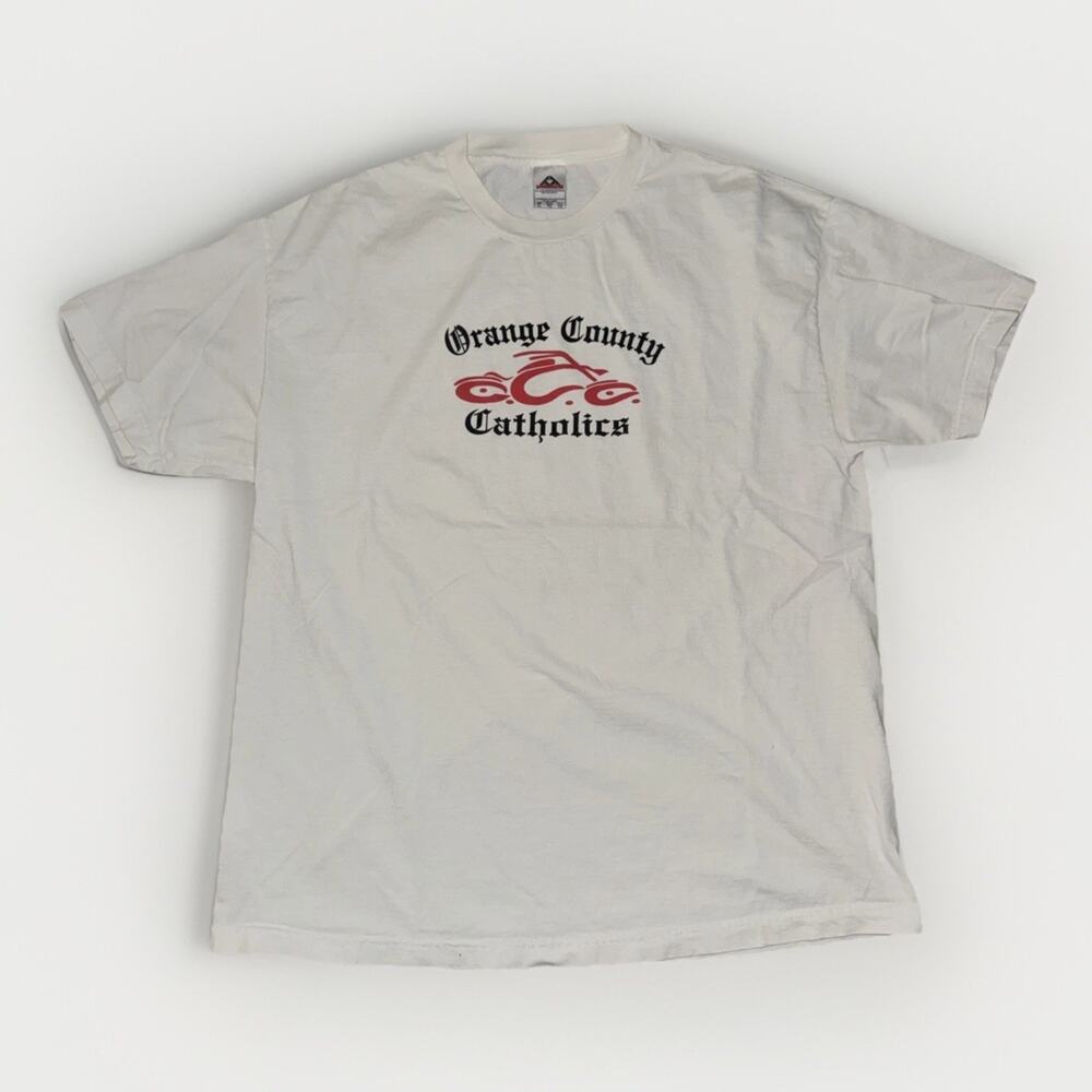 Vintage Y2K Orange Country Choppers Parody T-Shirt White XL 22x29